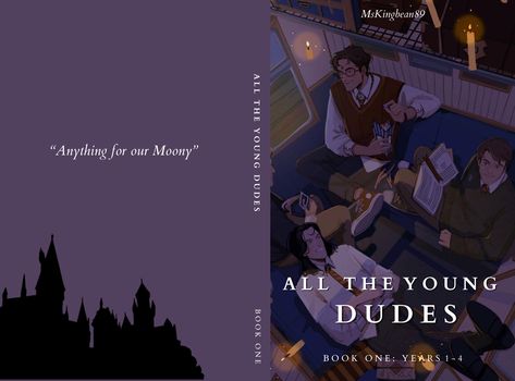 Atyd Book Covers, All The Young Dudes Book Cover, All The Young Dudes Book, Book Page Design, Gryffindor Aesthetic, Images Harry Potter, Custom Book Covers, All The Young Dudes, Hogwarts Mystery