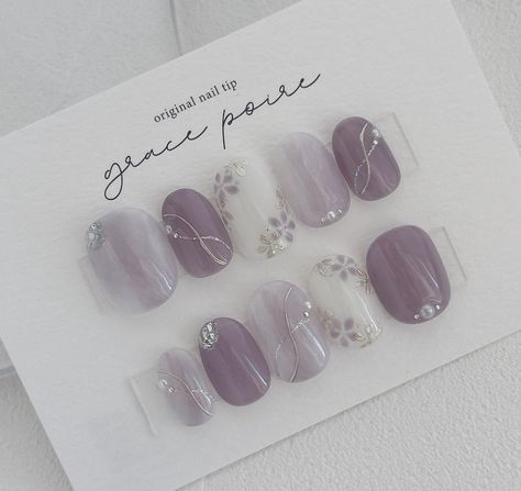 Art Deco Nails, Asian Nails, Vintage Nails, Subtle Nails, Beauty Nails Design, Minimal Nails, Blush Nails, Pretty Nail Art Designs, Pretty Gel Nails