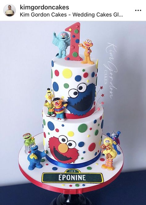 Elmo Birthday Cake, Sesame Street Cake, Elmo Cake, Minnie Mouse Birthday Cakes, Sesame Street Birthday Party, Cake Boards, 2 Birthday Cake, Sesame Street Party, Elmo Birthday