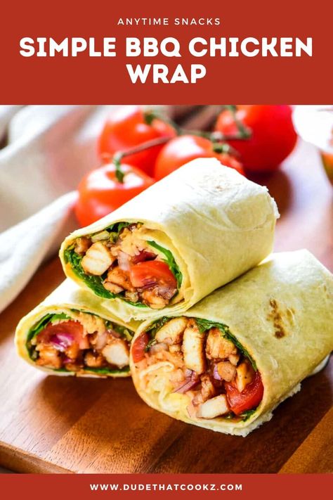 Creamy Bbq Chicken, Chicken Wraps Healthy, Grilled Chicken Wraps, Chicken Parmesan Sandwich, Bbq Chicken Wraps, Tomatoes And Cheese, Pre Cooked Chicken, Chicken Wrap, Tasty Lunch