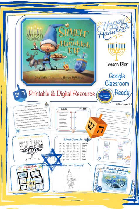 Hanukkah Science Preschool, Hannukah Lessons For Kids, What Is Hanukkah For Kids, Hanukkah Worksheets, Teaching Kids About Hanukkah, Hanukkah Lessons, Pre Kindergarten Activities, Language Arts Activities, Writing Craftivity