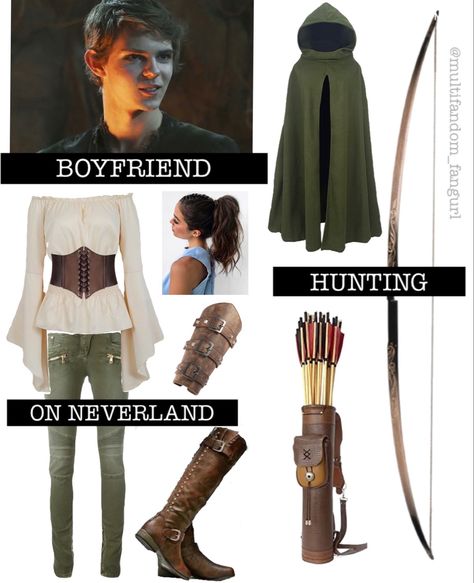 Neverland Inspired Outfits, Ouat Neverland Outfit, Neverland Aesthetic Outfits, Fantasy Themed Outfits, Neverland Outfits, Peter Pan Inspired Outfits, Narnia Inspired Outfits, Ouat Outfits, Peter Pan Cosplay