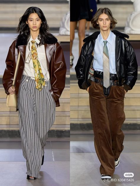 Jacket Layering, Leather Jacket With Skirt, Edgy Brown Streetwear Outerwear, Oversize Brown Leather Jacket, Vintage Brown Leather Jacket For Streetwear, Vintage Brown Patchwork Outerwear, Stile Hijab, Vivienne Westwood Fall 1994 Ready-to-wear, Swaggy Outfits