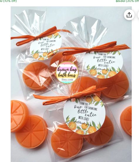 Little Cutie Baby Shower Party Favors, Orange Party Favors, Little Cutie Baby Shower Favors, Cutie Baby Shower Favors, Clementine Party, Lemon Party Favors, Lemonade Party Favors, Red Message, Raffia Ribbon