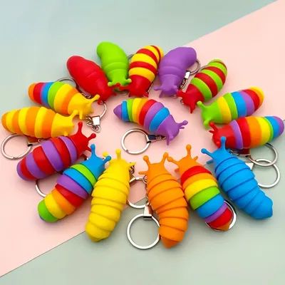 Caterpillar Sensory, Office Desk Toys, Bottle Gift Tags, Happy Jar, Office Toys, Cool Fidget Toys, Desk Toys, Colorful Gifts, Mini Things