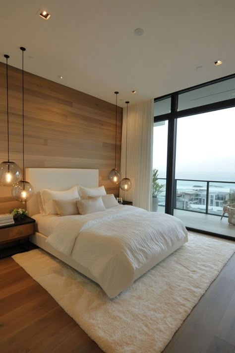 Master Bedrooms Decor Modern Huge Transform your sleep space into a sanctuary of modern luxury with these elegant bedroom designs. From sleek furniture to sumptuous textures, discover the perfect blend of comfort and sophistication. Follow for inspiration on how to create a stylish and serene bedroom retreat.#ModernLuxury #BedroomGoals #InteriorDesign #LuxuryLiving #HomeDecor #DreamBedroom #BedroomInspo #ChicInteriors #ContemporaryDesign #InteriorInspiration Hotel Like Master Suite, Mcm Primary Bedroom, Large Main Bedroom Ideas, Bedroom Retreat Ideas Master, Resort Style Bedroom, Bedroom Ideas Contemporary, Cozy Master Suite, Main Bedroom Ideas Master Suite, Master Bedrooms Decor Modern