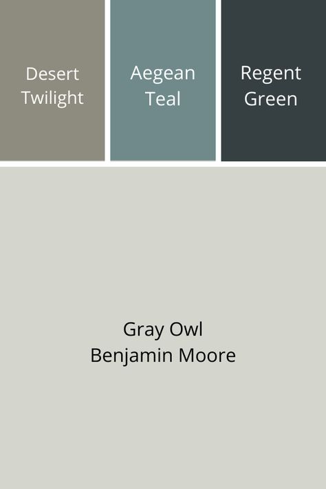 Gray Owl Coordinating Color Palette Grey Owl Color Scheme, Grey Owl Complimentary Colors, Bm Gray Owl Coordinating Colors, Colors That Pair With Gray, Gray Owl Color Palette, Grey Owl Color Palette, Coordinating Color Palette, Gray Owl Coordinating Colors, Gray Owl Bathroom