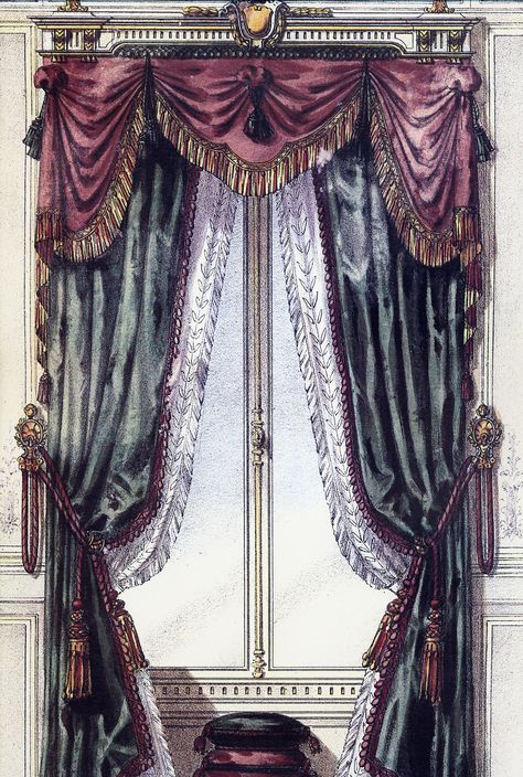 French curtains Victorian Curtains Ideas, Victorian Window Treatments, Victorian Curtains, Victorian Windows, Headboard Curtains, Classic Curtains, French Curtains, Curtains Ideas, Cheap Curtains