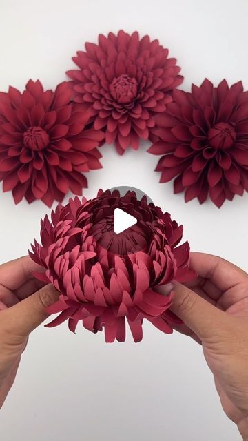 Flower Chrysanthemum, Paper Flower Decor, Paper Bouquet, Craft Room Decor, Chrysanthemum Flower, Fall Projects, Favorite Flower, Cricut Creations, Fall Wreaths