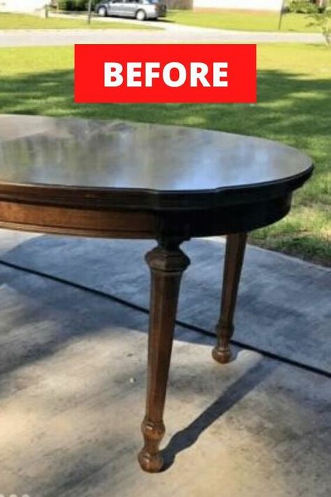 If you're decorating on a budget then you'll love this Joanna Gaines inspired rustic farmhouse oval table and chairs makeover idea. This diy farmhouse upcycle painted furniture idea is perfect if you have an old table that you want to flip. Check out the before and after photos for some upcycling inspiration. #diy #table #makeover Farmhouse Dining Table Makeover, Diy Farmhouse Dining Table, Farmhouse Upcycle, Table And Chairs Makeover, Diy Table Makeover, Dining Chair Makeover, Dining Table Makeover, Diy Dining Room Table, Kitchen Table Makeover