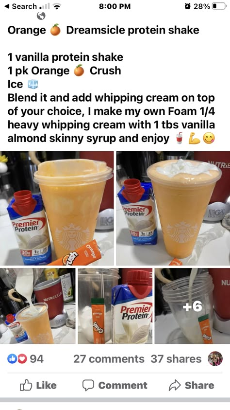 Priemer Protien Drinks, Vanilla Premier Protein Recipes, Vanilla Premier Protein Shake Recipes, Primer Protein Shake Recipes, Bariatric Smoothies, Premier Protein Shake Recipes, Protien Drinks, Shakes Healthy, Premier Protein Shake