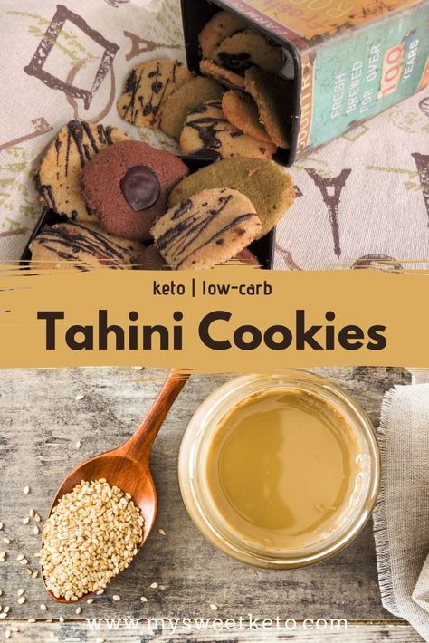 Tahini Uses, Tahini Cookies Recipe, Make Tahini, Galletas Keto, Whole 30 Dessert, Coconut Flour Cookies, Low Carb Cookies Recipes, Tahini Cookies, Tahini Recipe