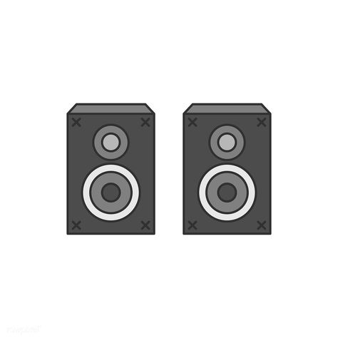 Stereo Illustration, Audio Illustration, Speaker Drawing, Speaker Vector, Speaker Illustration, Computer Speaker, Computer Drawing, Dj Speakers, Desktop Speakers