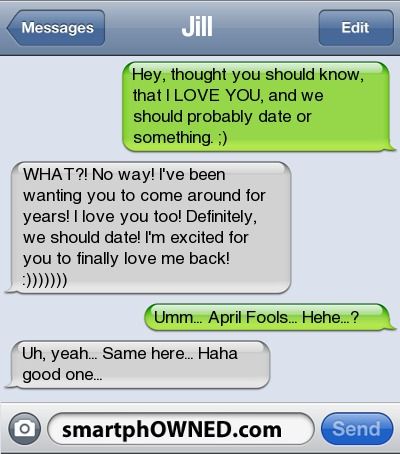 April Fools - - Autocorrect Fails and Funny Text Messages - SmartphOWNED April Fools Over Text, April Fools Pranks Text Messages, April Fools Text Pranks, Prank Text Messages, Text Message Meme, Messages Funny, Scary Pranks, Very Funny Texts, Text Pranks