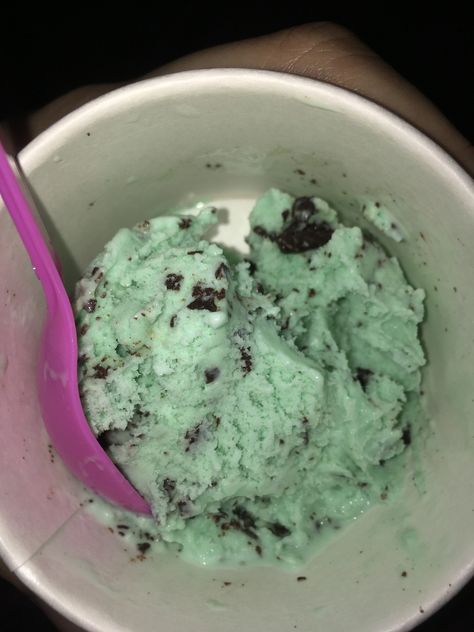 Best Ice Cream Flavors, Mint Chocolate Ice Cream, I Want Food, Mint Chocolate Chip Ice Cream, Mint Ice Cream, Yummy Ice Cream, Baskin Robbins, Choco Chips, Food Therapy