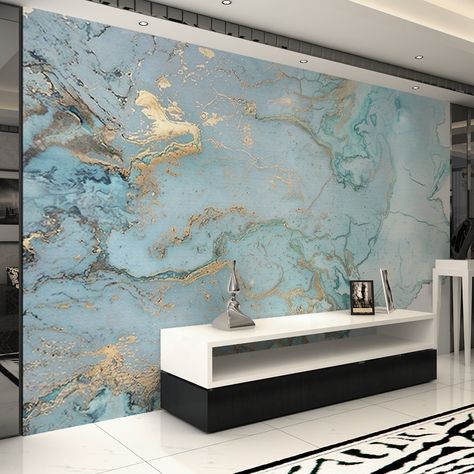 Blue Guest Room, Gold Marble Wallpaper, Girls Bedroom Wallpaper, Marble Wall Mural, Custom Photo Wallpaper, 3d Wallpaper Mural, Wall Mural Decals, Look Wallpaper, Ombre Wall