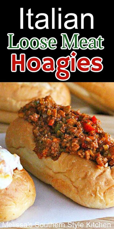 Hoagie Sandwiches, Loose Meat, Loose Meat Sandwiches, Specialty Sandwiches, Sandwhich Recipes, Best Sandwich Recipes, Hoagie Rolls, Meat Sandwich, Beef Sandwich