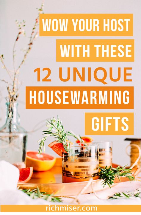 Wow Your Host With These 12 Unique Housewarming Gifts. housewarming gift basket, housewarming gift ideas, housewarming gift DIY, housewarming gift for guy, housewarming gift for couple, housewarming gift unique, housewarming gift new homes, housewarming gift personalized, housewarming gift traditional. #housewarminggift #therichmiser Unique Housewarming Gift First Home, Best House Warming Gifts New Homes, Fall Housewarming Gift, New Home Gifts Ideas, House Warming Gift Ideas Diy, Housewarming Gift For Guy, House Warming Gift Ideas New Homes, Housewarming Gifts New Homes, Homewarming Gifts Ideas