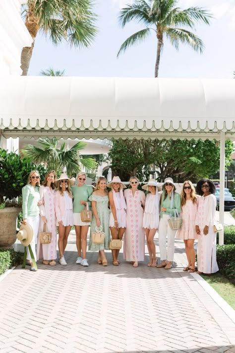 Sail to Sable x Palm Beach Lately - Sarah Tucker 60s Palm Beach Fashion, Beach Bachelorette Photos, Vintage Palm Beach Aesthetic, Palm Beach Mood Board, Palm Beach Bridal Shower Theme, Palm Royale Bachelorette, Palm Royale Outfits, Palm Royale Aesthetic, West Palm Beach Bachelorette Party