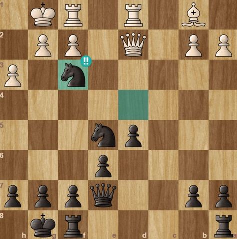 This was taken from my own game in chess.com Here, I played Nf3!! (specifically Ndf3 but Nef3 also works) which looks like a blunder but it has a sneaky idea which wins me the queen. Can you see why the analysis from chess.com deemed it a brilliant move? #check #win #chessboard #wood #knight #sac #queen #pawn #king #forced #brilliancy #tactics #puzzle #advanced #intermediate #calculation Chess Moves, Chess Books, Chess Puzzles, Chess Queen, Art Of Living, Chess Board, The Queen, Chess, Queen