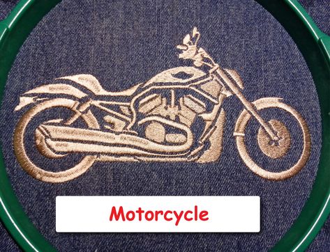 Bike Embroidery, Harley Davidson Artwork, Harley Motorcycle, Motorbike Design, Embroidery Design Download, Stencil Diy, Joann Fabrics, Free Machine Embroidery Designs, Pumpkin Pattern