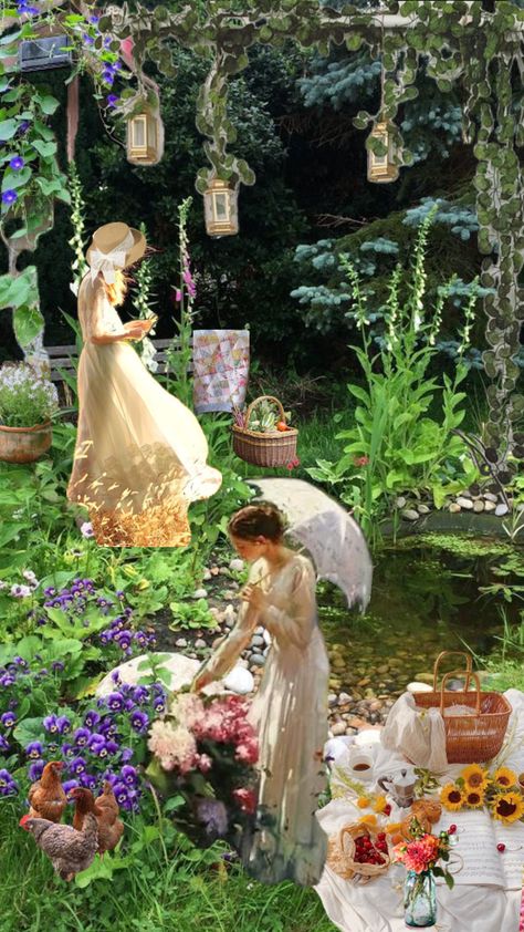 Picnic at the pond #nature #vintage #feminine #garden #cottagecore Garden Cottagecore, Vintage Feminine, Nature Vintage, Break Time, The Pond, Cottage Core, Steven Universe, Your Aesthetic, Phone Wallpaper