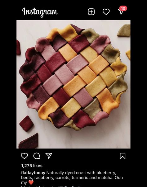 Lattice Pie, Bakers Gonna Bake, Blueberry Pie, Classic Desserts, Cute Desserts, Naturally Dyed, Beautiful Food, Pretty Food, Pie Crust