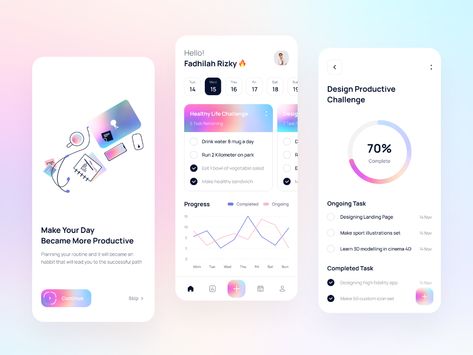 Tuskar - Task Productivity App by Fadhilah Rizky on Dribbble Mobile Wireframe, App Design Trends, Task Management App, To Do App, Aeon Mall, Mobile App Design Inspiration, App Interface Design, Fitness App, Mobile Ui Design