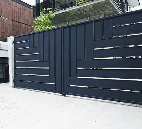 Top 60 Best Driveway Gate Ideas - Wooden And Metal Entrances Fencing And Gates Ideas, Estate Gates Entrance Ideas, Main Entry Gate Design, Outdoor Gates Ideas Entrance, Outdoor Gates Ideas, Contemporary Gate Design, Contemporary Driveway, Latest Gate Design, Wooden Gate Designs