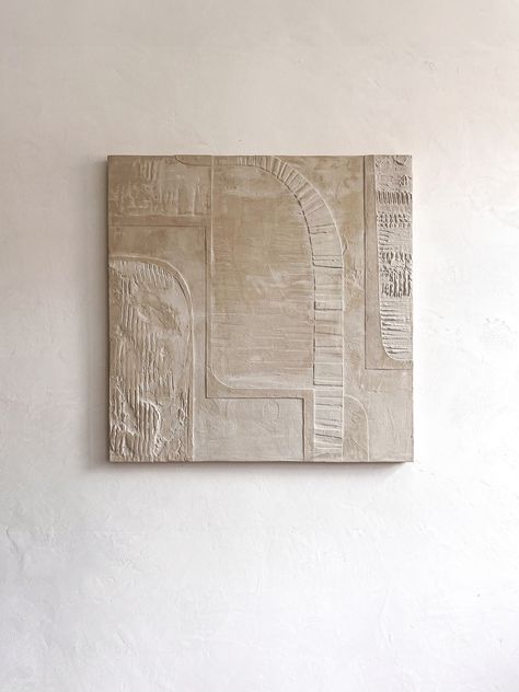 Textured mineral plaster on brich wood, designed by Elsa Jeandedieu, created with her special texturing techniques. Its simple yet elegant nature allows for versatile customization of colors, perfect for merging organically with aesthetics of any interior environment. Size is 80 x 80 cm. #plaster #artwork #textureart #texture #art #interiordesign #interiordecor #abstractart #frenchartist #luxuryart #roomdecor #decoration Plaster Artwork, Textured Plaster, Plaster Texture, Ceiling Texture, Street Mural, Wabi Sabi Wall Art, Art Prints Online, Plaster Art, 3d Texture