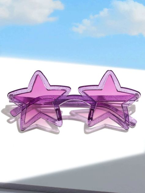 Star Design Fashion Glasses | SHEIN USA Korean Sunglasses, Star Glasses, Concert Signs, Accesorios Aesthetic, Eye Accessories, Silly Clothes, Funky Glasses, Water People, 7 Sins