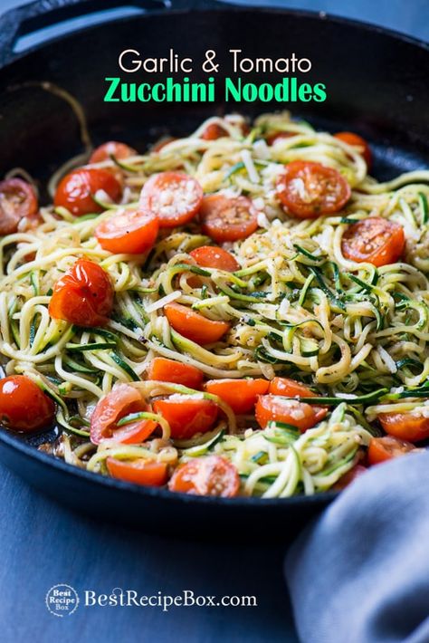 Healthy Noodle Recipes, Zucchini Noodles Recipe, Tomato Parmesan, Italian Zucchini, Zucchini Noodle, Zucchini Noodle Recipes, Zoodle Recipes, Healthy Italian, Healthy Zucchini