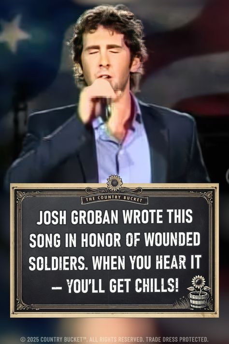 His heartrending song left millions crying. The lyrics hit deep, and you could see the emotion on every face in the crowd. Some called this the most powerful performance of the year. #videos #military #usa Josh Groban, Singing Videos, Music Fans, Abba, Most Powerful, Live Music, The Stage, The Sound, On Stage