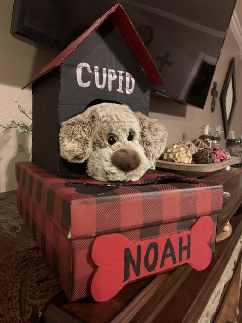 Dog Valentines Boxes, Valentine Dog Boxes For Kids, Puppy Dog Valentine Box Ideas, Dog House Valentine Box Ideas, Puppy Valentines Boxes, Weiner Dog Valentine Box Ideas, Dog House Valentines Boxes, Puppy Valentines, Kids Valentine Boxes