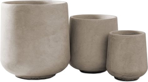 Pottery Plant Pots, Weathered Concrete, Modern Planter, Planter Indoor, Concrete Materials, Concrete Finish, Concrete Planter, Garden Pottery, Concrete Color