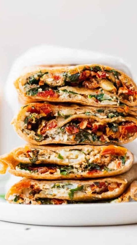 Spinach Feta Wrap, Feta Wrap, Egg Wraps, Starbucks Breakfast, Caramelized Onions And Mushrooms, Spinach Wraps, Egg Wrap, Copycat Starbucks, Spinach Feta