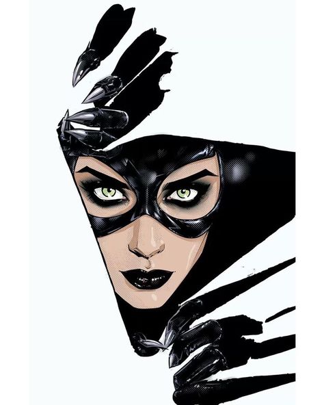 How mesmerizing is this?! Joelle Jones is seriously one of my favorite artists to draw Selina  ... Joelle Jones, Gotham Sirens, Catwoman Comic, Catwoman Selina Kyle, Gotham Knights, Batman And Catwoman, Cat Woman, Selina Kyle, Arte Dc Comics