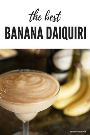 Banana Daquiri, Frozen Banana Recipes, Banana Daiquiri, Daiquiri Recipe, Banana Drinks, Banana Milkshake, Gin Fizz, Frozen Cocktails, Cocktail Drinks Recipes