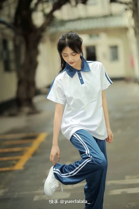 Myanmar Fic, Pe Uniform, Cute Korean Outfits, Girly M Instagram, School Uniform Pants, School Uniform Fashion, School Uniform Outfits, Female Biker