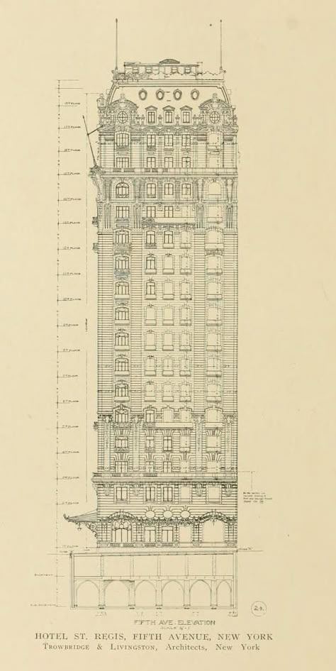 Hotel Drawing, Architecture Blueprints, Architecture Mapping, Elevation Drawing, Architecture Elevation, Etiquette Vintage, Building Drawing, Architectural Sketches, Old Architecture