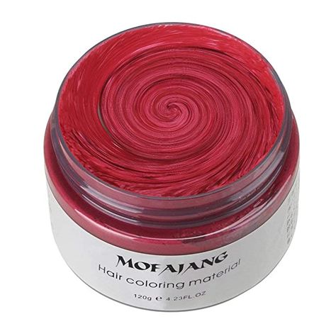 Amazon.com : NYKKOLA Unisex Hair Wax Color Dye Styling Cream Mud, Natural Hairstyle Pomade, Washable Temporary,Party Cosplay (Red) : Beauty & Personal Care Red Hair Wax, Hair Wax Color, Hair Dye Red, Growing Out Your Hair, Hair Color Wax, Wonderland Makeup, Short Hair For Boys, Change Hair Color, Temporary Hair Dye