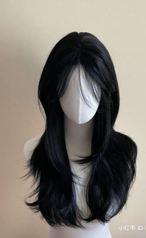 Slide Layer Haircut, Long Haircut Korean, Long Black Hair With Bangs, Highschool Hairstyles, Haircut Korean, Pretty Hair Cuts, Hair Doctor, Haircuts For Long Hair With Layers, Hair Inspiration Long