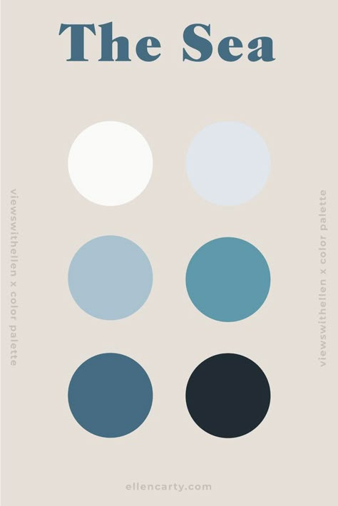 Color Palette For Branding, Sea Color Palette, Flat Color Palette, Pantone Colour Palettes, Color Palette Challenge, Color Combinations For Clothes, Sea Colour, Brand Color Palette, Sea Inspired