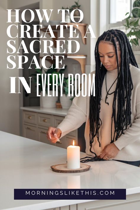 Room-by-Room Guide: How to Create Sacred Spaces for Rest, Reflection, and Reconnection — Mornings Like This Spiritual Room Ideas Sacred Space, Spiritual Room Ideas, Spiritual Corner, Feng Shui Colors, Women Spiritual, Spiritual Room, Small Water Features, Burning Sage, Peaceful Living