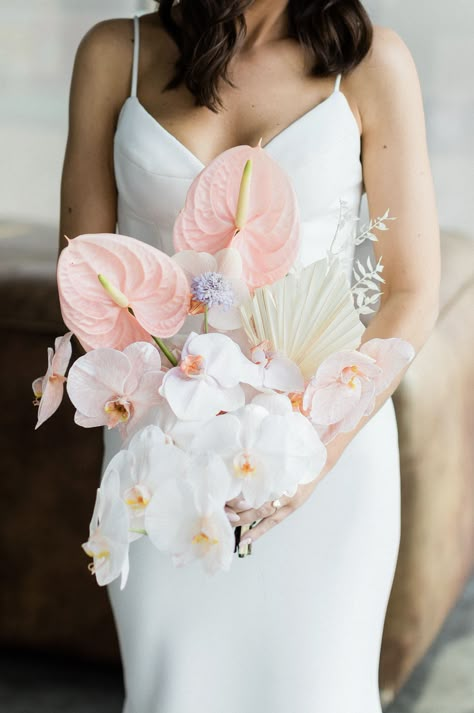 Swell Press, Elegant Wedding Bouquets, Wythe Hotel, Event Florals, Bride Ideas, Orchid Bouquet, Bouquet Inspiration, Unique Bouquet, Hand Bouquet