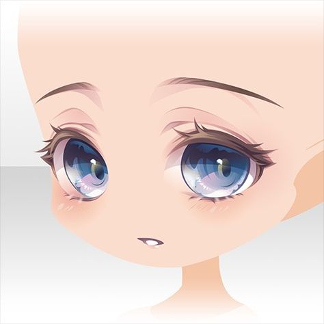 Anime Ayes Style, Chibi Eyes, Eye Expressions, Kawaii Planner, Hand Drawing Reference, Cocoppa Play, Anime Eye Drawing, Anime Hair, Doll Eyes