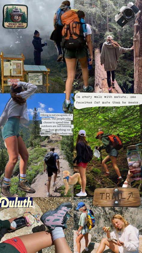 Backpacking Outfits Summer, Granola Capsule Wardrobe, Patagonia Aesthetic, Summer Hiking Aesthetic, Best Hiking Backpacks For Women, Quotes About Hiking, Hiking Aesthetic Outfit, Patagonia Summer, Mountain Hiking Aesthetic