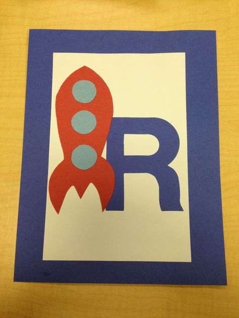 Rocket Preschool, Preschool Rocket, R Is For Rocket, Stone Lettering, Space Week, Alphabet Letter Crafts, Alphabet Activity, Alphabet Magnets, Letter Crafts