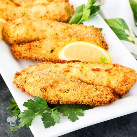 Healthy Air Fryer Panko Crusted Tilapia Panko Crusted Fish, Panko Crusted Tilapia, Crusted Fish, Crusted Tilapia, Healthy Air Fryer, Air Fryer Fish, Quick Healthy Dinner, Air Fryer Healthy, Fresh Oregano