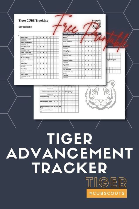 Tiger Cub Scouts Activities, Tracker Free Printable, Tiger Scouts, Cub Scouts Tiger, Cub Scout Activities, Team Builders, Good Knight, Tracker Free, Scout Activities